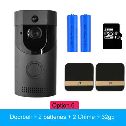 Smart Video Doorbell Waterproof Cover Night Vision Home Security TF Card Storage Camera Digital Visual Intercom WIFI Door Bell