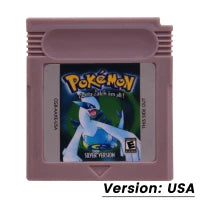 Pokemon GBC Games Cartridge 16 Bit Video Game Console Card Blue Crystal Golden Green Red Silver Yellow Multilanguage Fans Gift