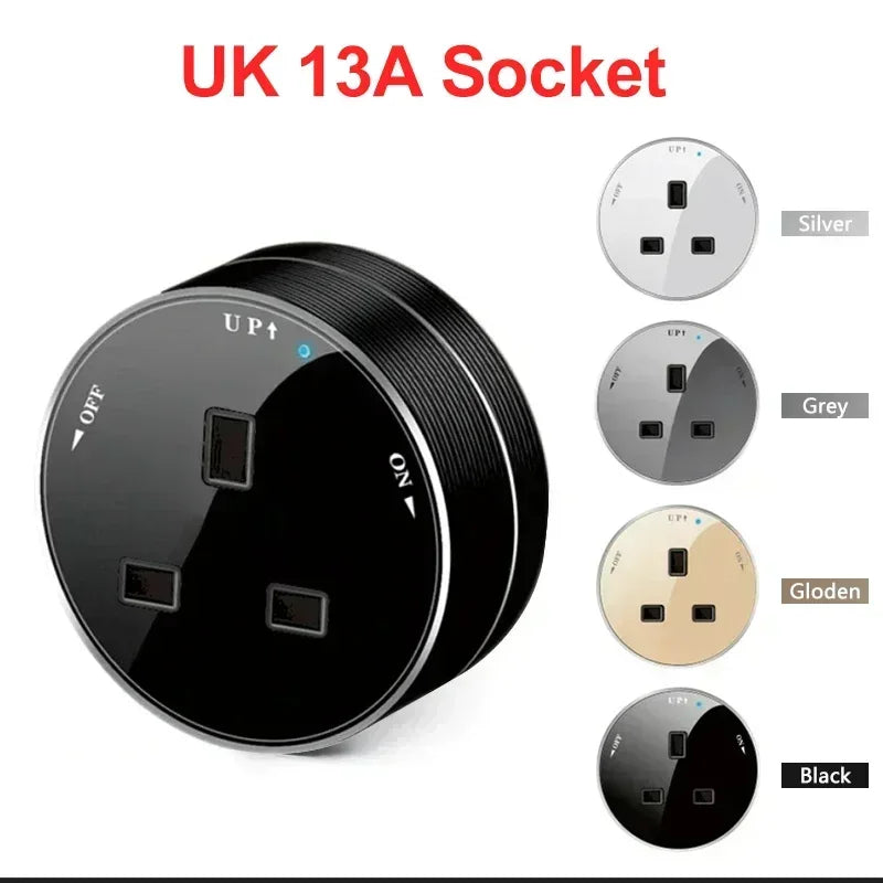 Power Movable Power Track Socket Appliances Popular US/UK/EU/FR Universal Outlets Wall Electrical Plug Adapter with USB/LED
