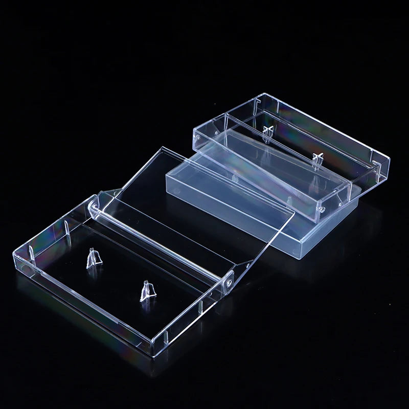 1Pc Home Cassette Tape Transparent Storage Box Audio Magnetic Recording Blank Tape Case Dustproof Box
