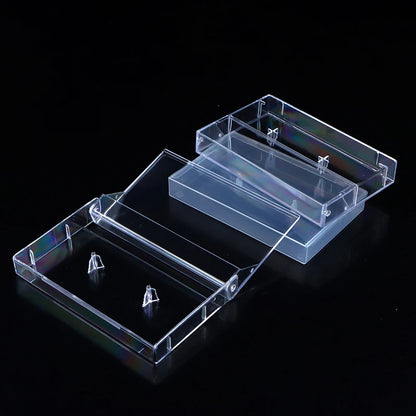 1Pc Home Cassette Tape Transparent Storage Box Audio Magnetic Recording Blank Tape Case Dustproof Box