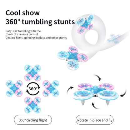 Mini Drone Ufo Quadcopter Dron Altitude Hold Remote Control Helicopters Aircraft Induction Obstacle Avoidance Toy Racing Drones