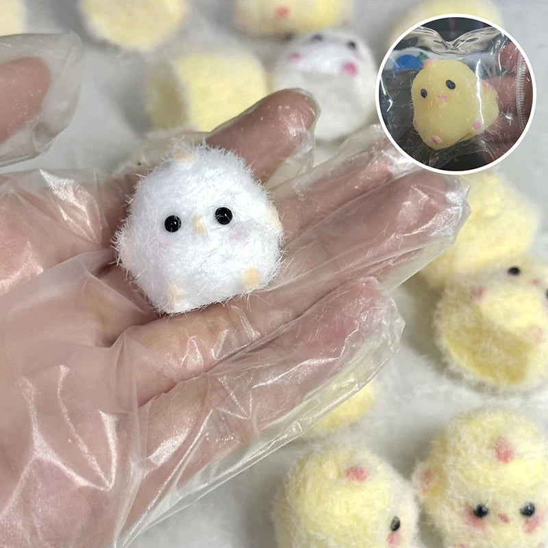 1PC Miniature Slow Rebound Relief Squeeze Toy Sticky TPR Squishy Mini Chick Stress Relief Squishy New Fidget Prop