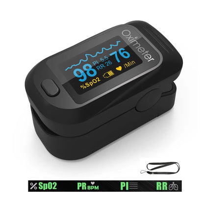 Portable Professional Finger Oximeter Digital Finger Pulse Oximeter OLED Blood Oxygen Heart Rate Health Diagnostic Monitor Tool