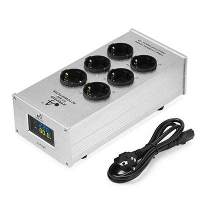 Hi-end EU Hifi Power Filter for Standard EU Socket Noise-free Audio Purifier Filter Power Conditioner with EU Outlets Strip