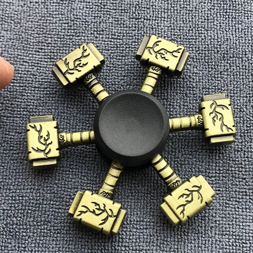 Brass Color Finger Spinner Office Desk Toys ADHD Anxiety Zinc Alloy Fidget Spinner Cool Funny Hand Spinning Adults Gift