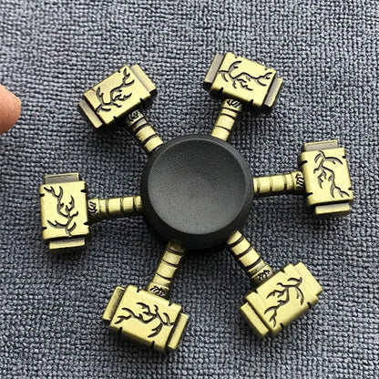 Brass Color Finger Spinner Office Desk Toys ADHD Anxiety Zinc Alloy Fidget Spinner Cool Funny Hand Spinning Adults Gift