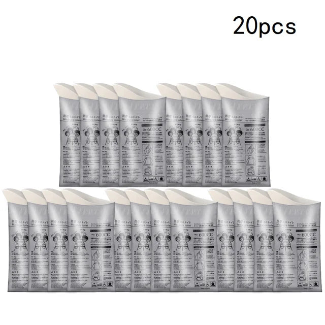 4-20PCS Outdoor Emergency Urine Bags 600ml Easy Take Piss Bags Travel Mobile Toilet Portable Urinal Bag Baby Women Vomiting Bags