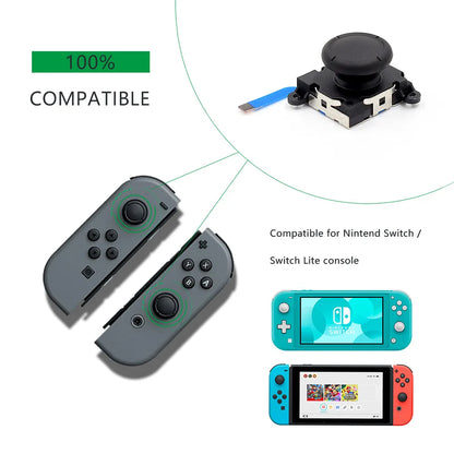 For Nintendo Switch /Switch Lite 3DJoy-con Controller Analog Joystick Stick Rocker Replacement Handle Game Pad Games Accessories