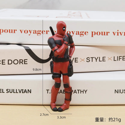 Deadpool Action Figures Desk Car Interior Decoration Pendant Marvel Model Accessories Mini Doll Figurine Kids Cartoon Toys Gift