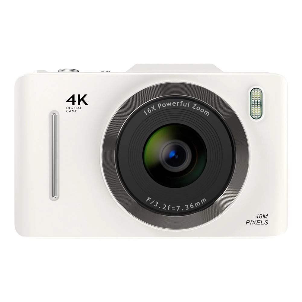 HD 4K 48MP Point Shoot Camera 16X Zoom Small Travel Camera 2.8 Inch Screen Photography Video Camera for Kids Boys Girls