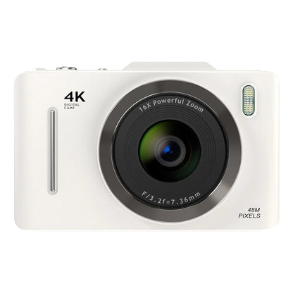 HD 4K 48MP Point Shoot Camera 16X Zoom Small Travel Camera 2.8 Inch Screen Photography Video Camera for Kids Boys Girls