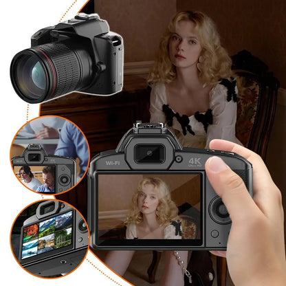 NEW WiFi Camera Portable 4K Ultra High Definition Camera 16X Digital Zoom Camera IR Night Vision Camera With Filling Light