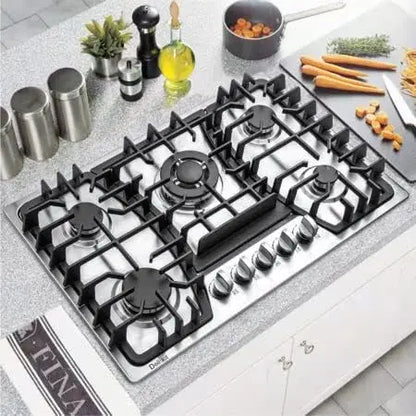 Cooktops Dual Fuel Sealed 5 Burners Gas Cooktop Built-In Stainless Steel Gas Hob DK257-A03 Gas Cooktop