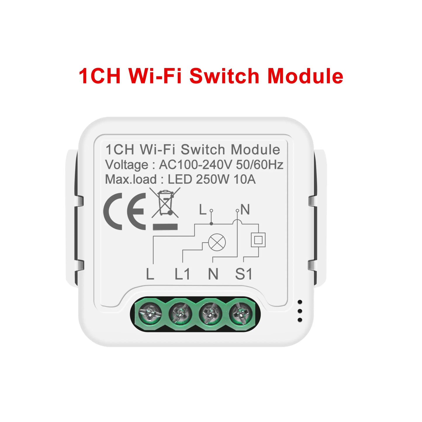 GIRIER Tuya Smart WiFi Light/Curtain/Dimmer Switch Modules Support 2 Way Control Works with Alexa Hey Google Alice No Hub Needed