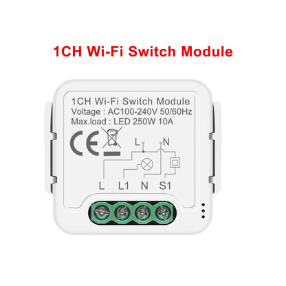 GIRIER Tuya Smart WiFi Light/Curtain/Dimmer Switch Modules Support 2 Way Control Works with Alexa Hey Google Alice No Hub Needed