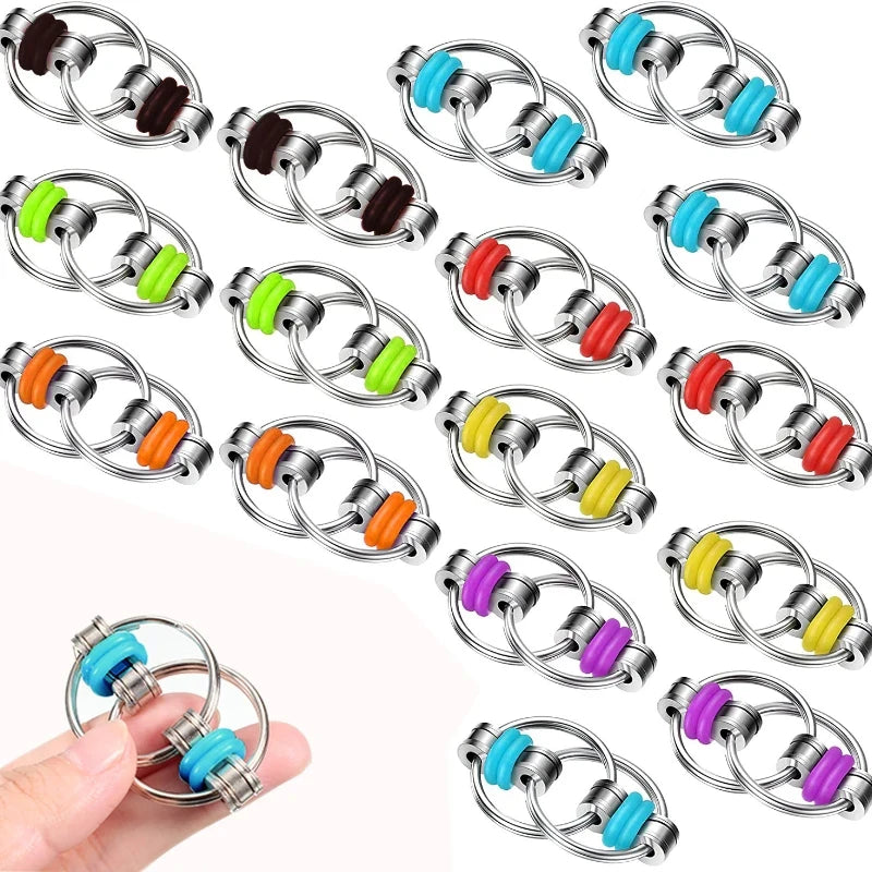 Flippy Bike Chain Fidget ADHD Stress Relief Toy Anxiety Reliever Adult Children Decompression Juguetes Sensorial Autismo