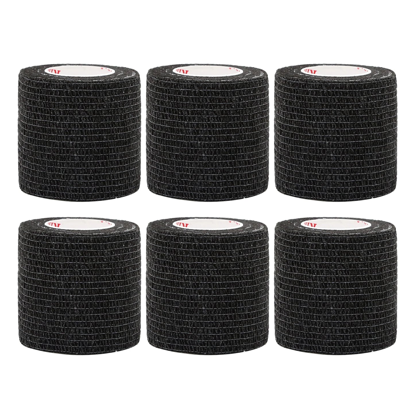 24Rolls Kindmax Self Adhesive Bandage Black, Elastic Breathable Sports Non-woven Wrap Finger Tape For Wrist Ankle First Aid