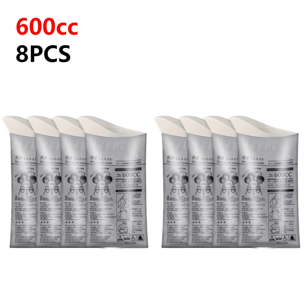 Outdoor Emergency Urinate Bags 700ml Disposable Travel Mini Mobile Toilet Portable Urine Bag Unisex Pee Bag for Female Baby Male