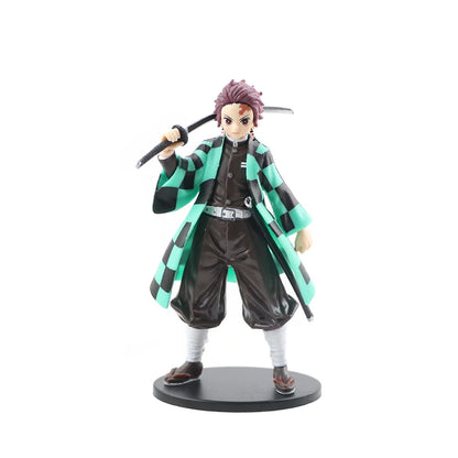 Demon Slayer Action Figure Anime Same Style Doll Toy Kamado Tanjiro Nezuko Zenitsu Collection Model PVC Material Birthday Gifts