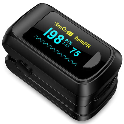 HealthTree Finger Pulse Oximeter SPO2 PR PI RR Blood Oxygen Saturation Meter Heart Rate Monitor OLED Oximetro De Dedo