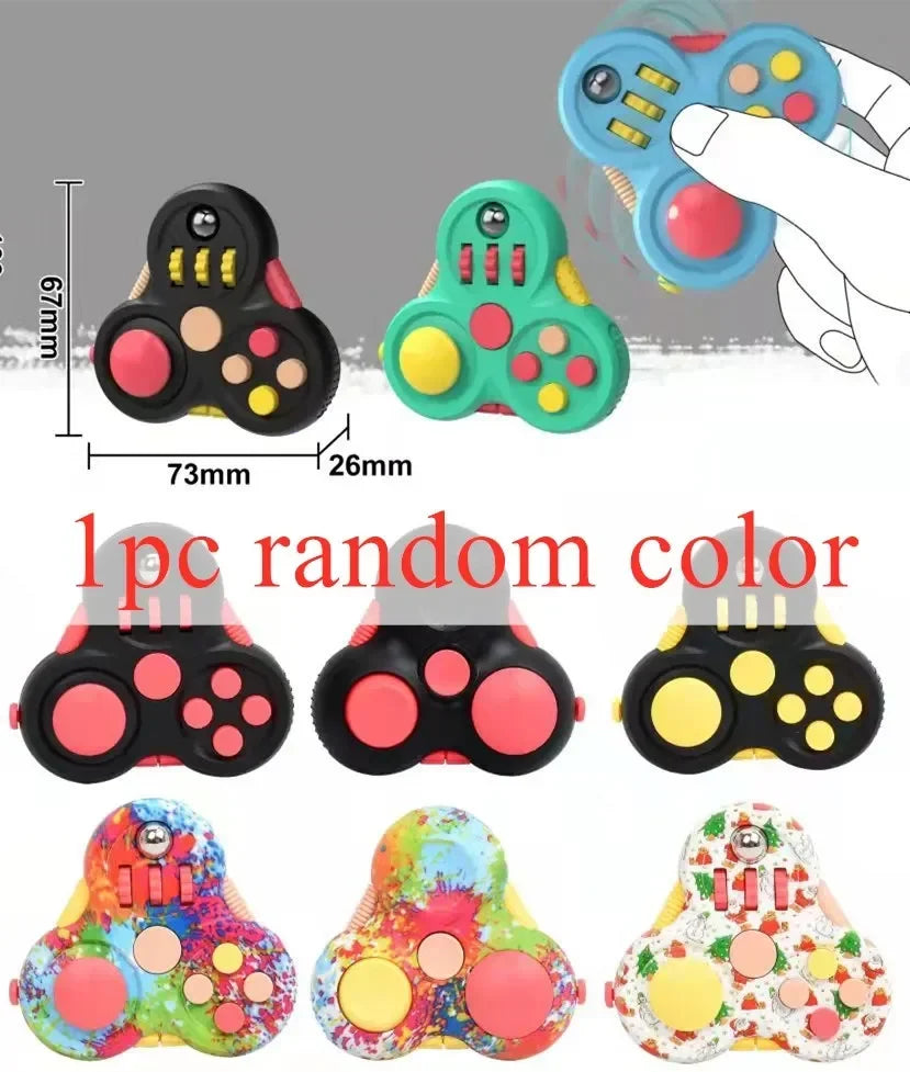 1pc Game Fidget Pad Stress Reliever Squeeze Fun Magic Desk Toy Handle Toys Stress Decompression Gift Key Mobile Phone Accessory