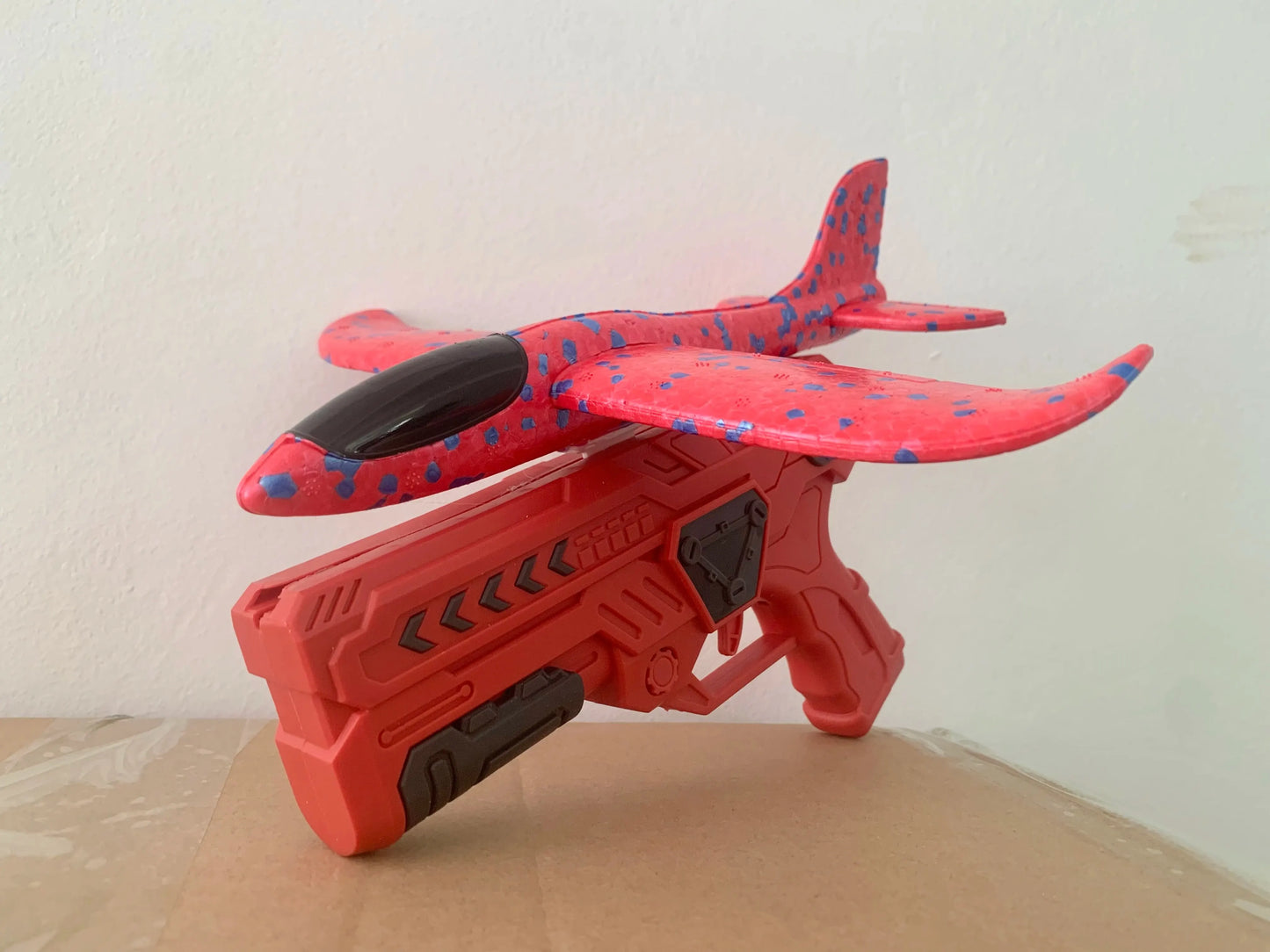 Ejection Plane Gun Toy Boy Boy Hand Drop Aeroplane Glide Foam Aeroplane Stand Toy Toss Flying Glider Toy Boys Girls