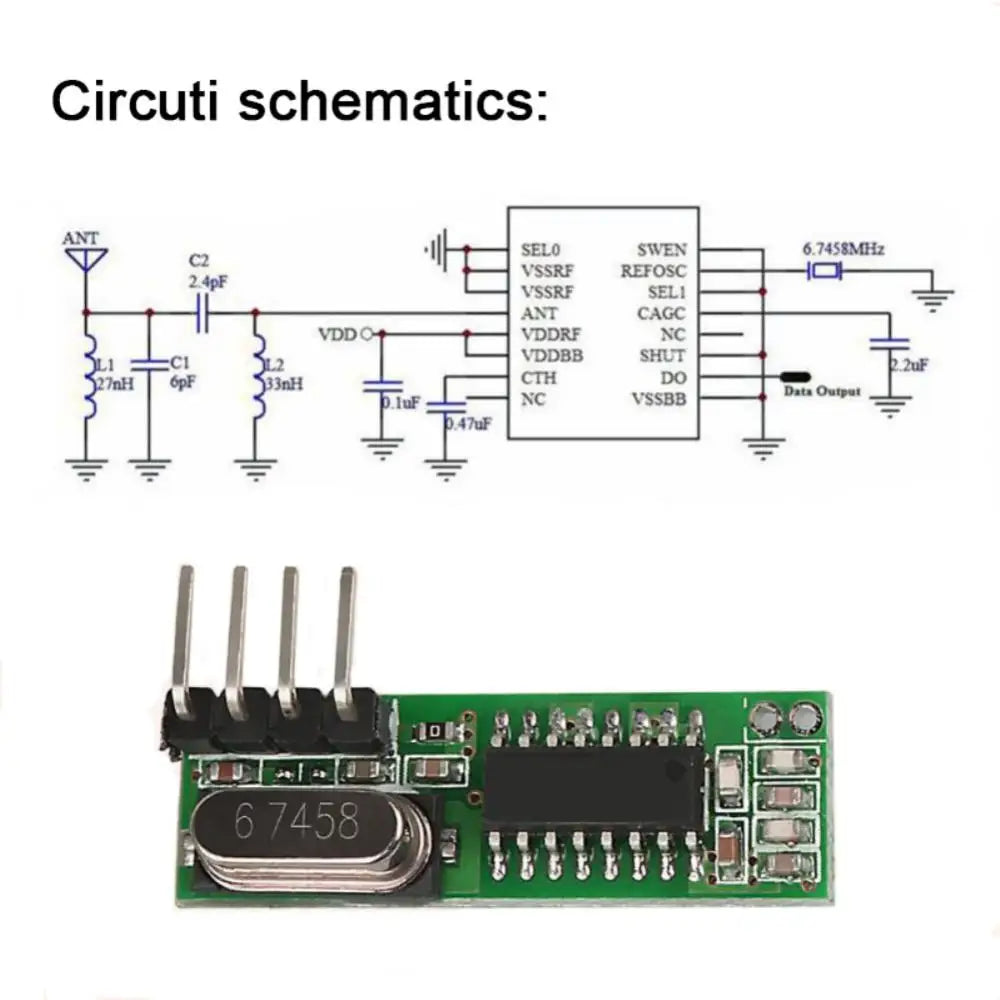 Mhz Superheterodyne RF Receiver and Transmitter Module For Arduino Wireless Module Kit 433Mhz Remote Control