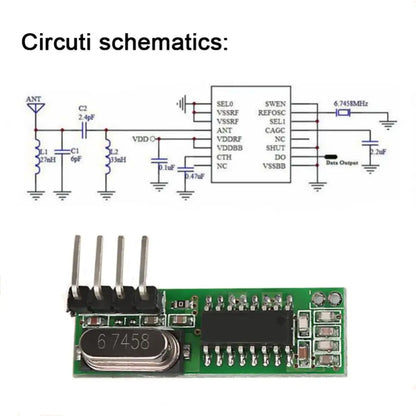 Mhz Superheterodyne RF Receiver and Transmitter Module For Arduino Wireless Module Kit 433Mhz Remote Control