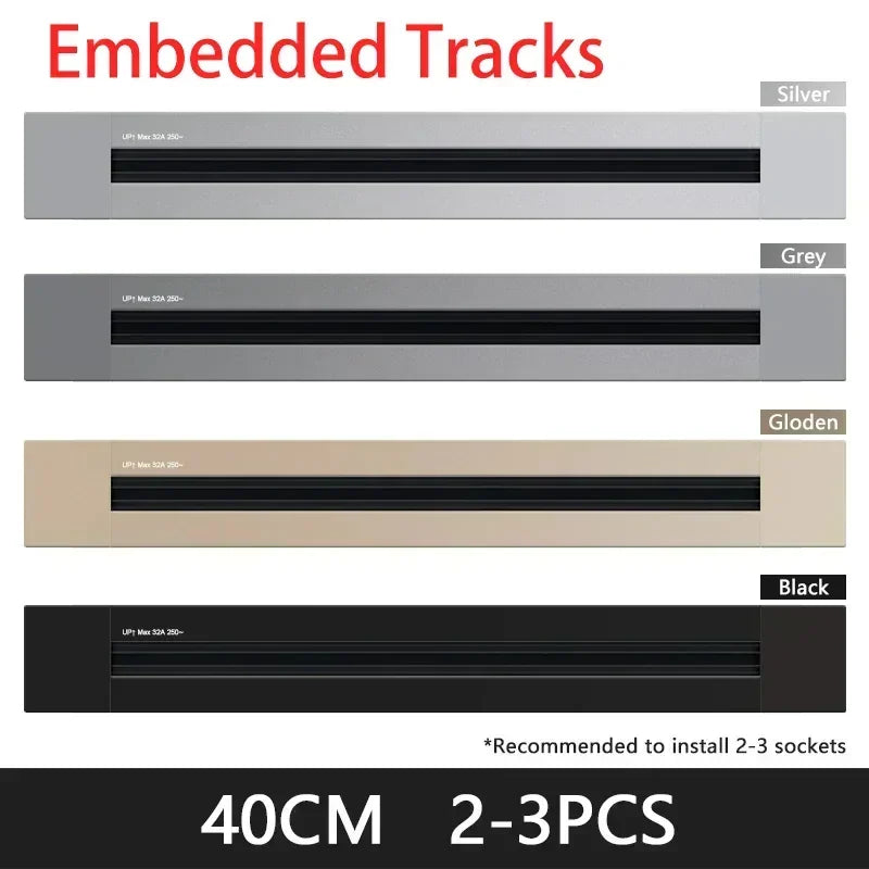 Power Movable Power Track Socket Appliances Popular US/UK/EU/FR Universal Outlets Wall Electrical Plug Adapter with USB/LED