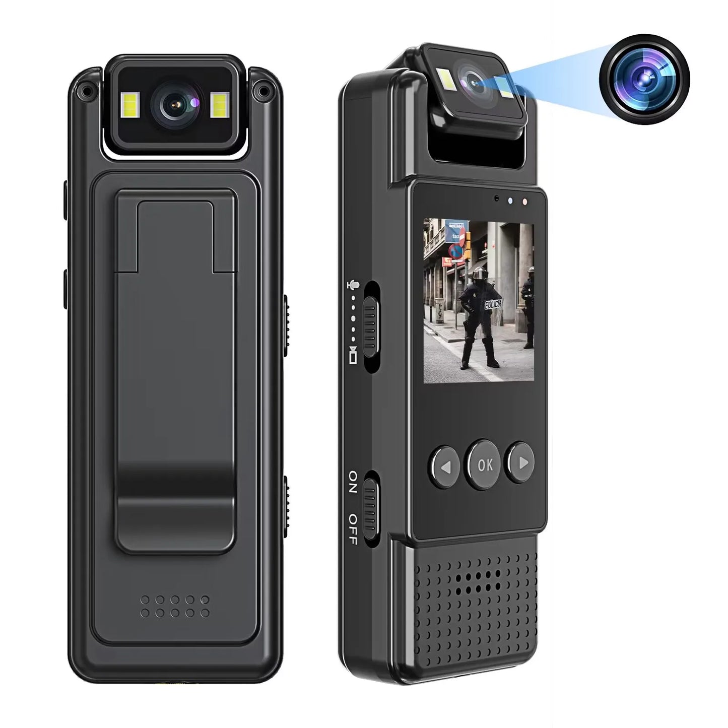 2MP HD Mini Camera 1.3" HD Screen Portable Pocket Body Small Digital Video Recorder Sports Camcorder