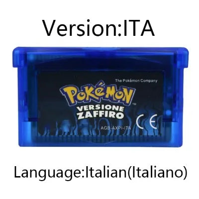 GBA Game 32 Bit Video Game Cartridge Console Card Pokemon Emerald Ruby FireRed LeafGreen Sapphire Multi-language for GBA/NDS