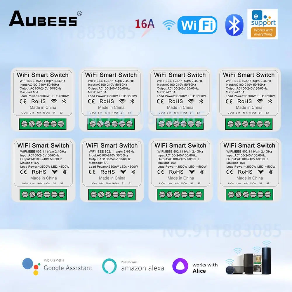 16A EWeLink Wifi MINI Smart Switch Support 2-Way Control Timer Wireless Switch Smart Home Automation Work With Alexa Google Home