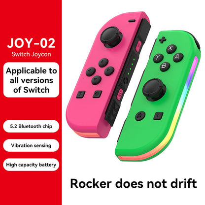BT 5.2 Joy Controller RGB LED Switch L/R Joypad for Nintendo Switch/Lite/Oled JoyCon Gamepads Joystick with Dual Vibration