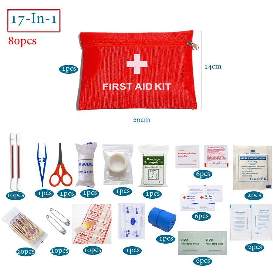 New Portable Waterproof First Aid Kit Bag Emergency Kits Case Only For Outdoor Camp Travel Fishing Emergency Medical Treatment