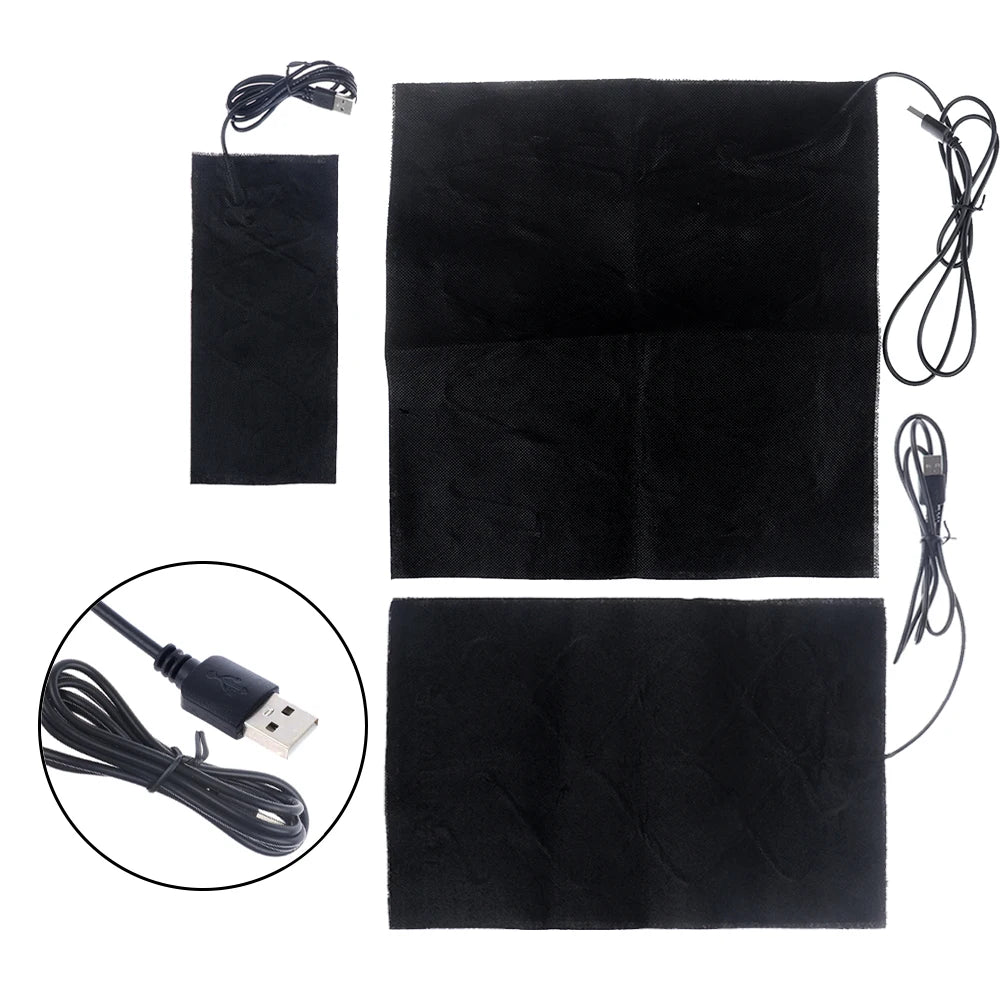 5V USB Warm Paste Pad Carbon Fiber Heating Pad Body Warmer Fast-Heating Heating Film Electric Winter Infrared Fever Heat Mat