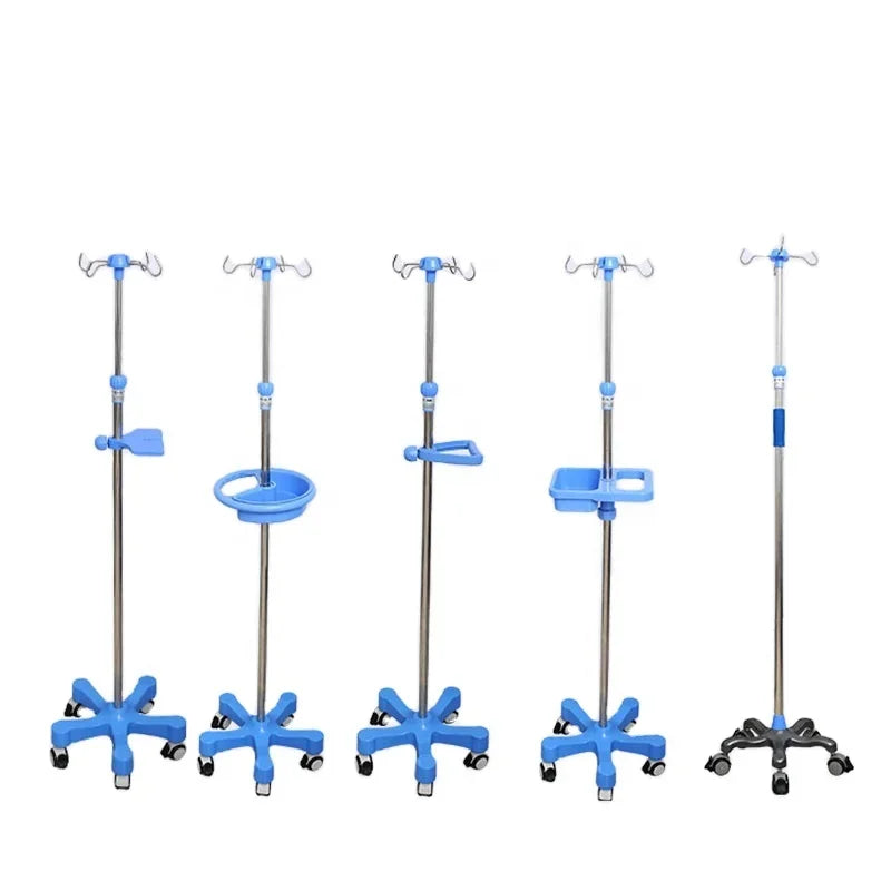 for Medical Stainless Steel Infusion Pole Removable IV Pole Holder Height Adjustable Infusion Stand Iv Drip Stand