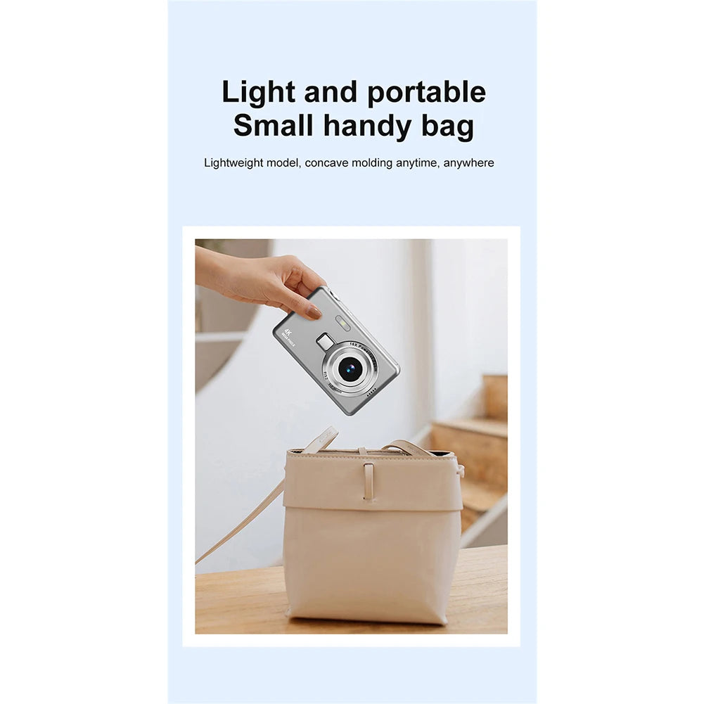 4K Digital Camera For Photo & Video 2.4" IPS Display Screen 16x Optical Zoom 1080P HD Camera For Home