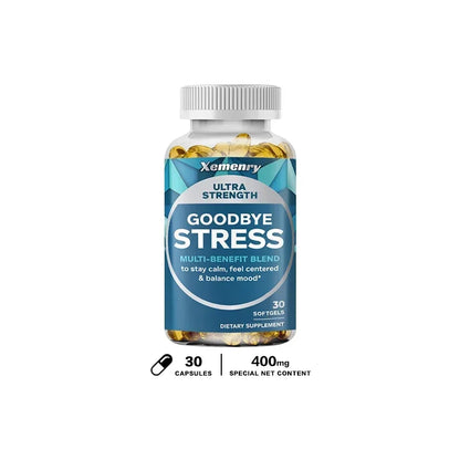 Stress Relief Capsules with GABA, L-Theanine, Gluten-Free and Non-GMO
