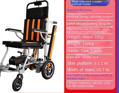 Electric stair climbing wheelchair foldable special artifact for the elderly intelligent automatic stair climbing machine