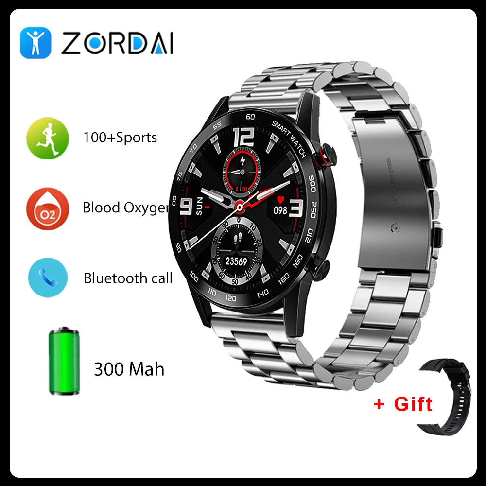 Zordai DT95 Smart Watch Men 1.3"HD Full Touch Heart Rate GPS Sport Fitness Watch Waterproof IP68 For Xiaomi Huawei Watch GT3 Pro