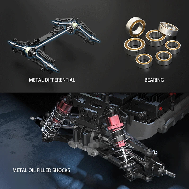 Rc Car MJX Hyper Go 16208/16209/16210 Brushless High-Speed 4WD Remote Control Off-Road Big Wheel Truck Rc Cars Toys for Adults