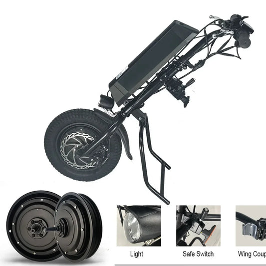 Newest  36v 500w full wheel motor 12" electric handcycle  wheelchair handcycle for handcycle for disability electric fast