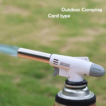 Outdoor Camping Gas Burner Adjustable Flame Gas Lighters Flame Gas Torch Flame Gun Blow for BBQ Camping Cooking