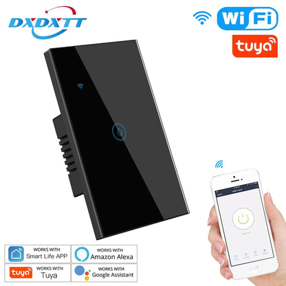 Wifi Boiler Smart Switch 40A 8000W High Power Water Heater Switches Tuya EU/US Standard Luxuray Glass Touch Timer Voice Control