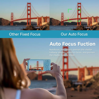 Digital Camera HD 1080P 44MP Digital Camera for Kids Video Camera 16X Digital Zoom Compact Point and Shoot Camera Portable