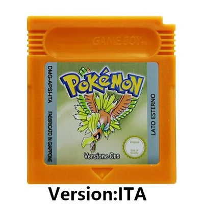 GBC 16-bit Game Video Game Cartridge Console Card Pokemon Red Blue Crystal Golden Green Silver Yellow with Multi-language