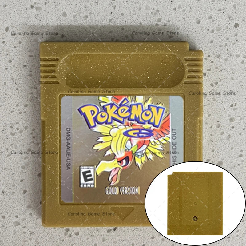 GBC Video Game Cartridge Console Card Pokemon Blue/Crystal/Green/Gold/Red/Silver/Yellow High Quality with Multi-language