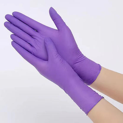 50/100PCS Purple Nitrile Gloves Latex Free Disposable Gloves for Cleaning Mechanic Work Kitchen Dishwashing Garden Beauty Tattoo