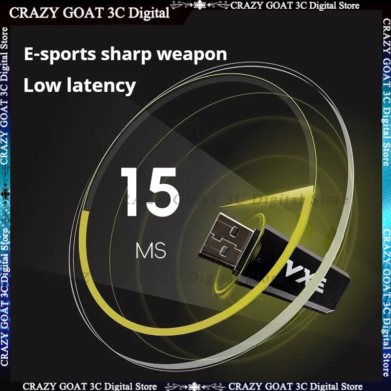 VGN VXE V1 Gaming Headset Bluetooth 5.3/2.4g Dual-mode Lightweight Headphone With Microphone Computer Esports Headset Gift,Black